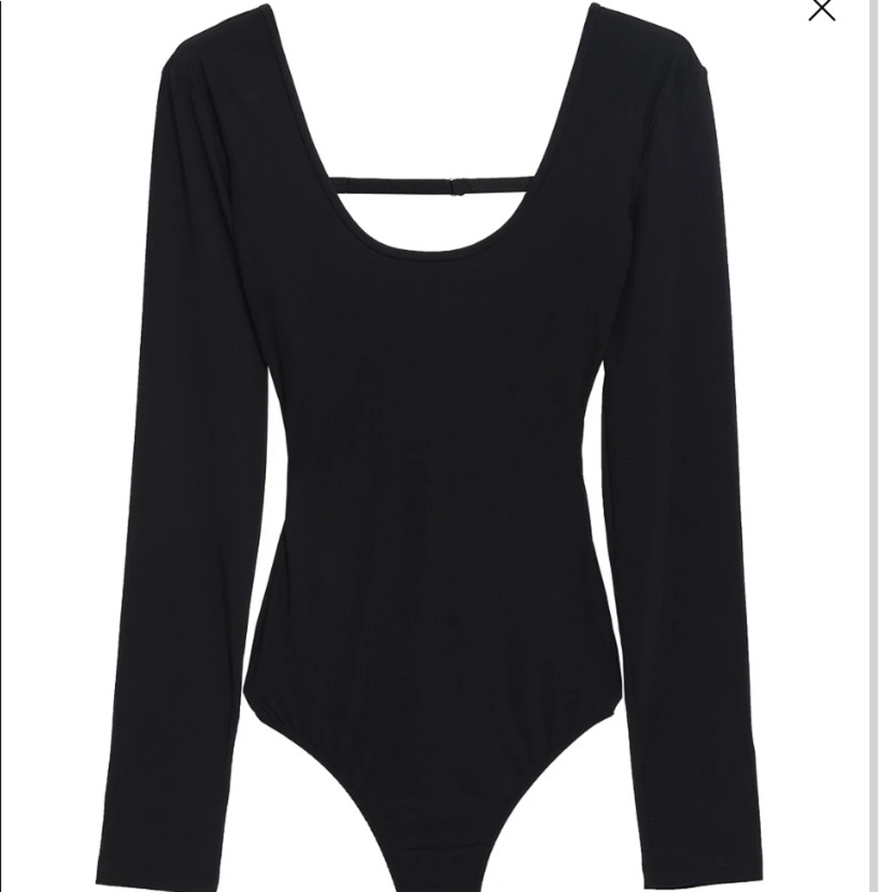 TIBI open-back black stretch body suit - Picture 1 of 8